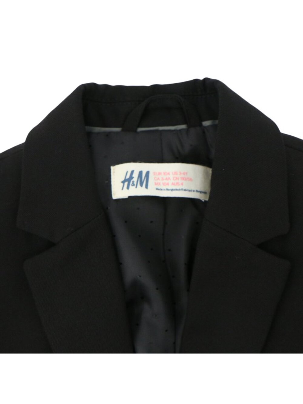 NWT H&M Boys Toddler Black Special Occassion Blazer Jacket 3-4Y - Picture 2 of 4